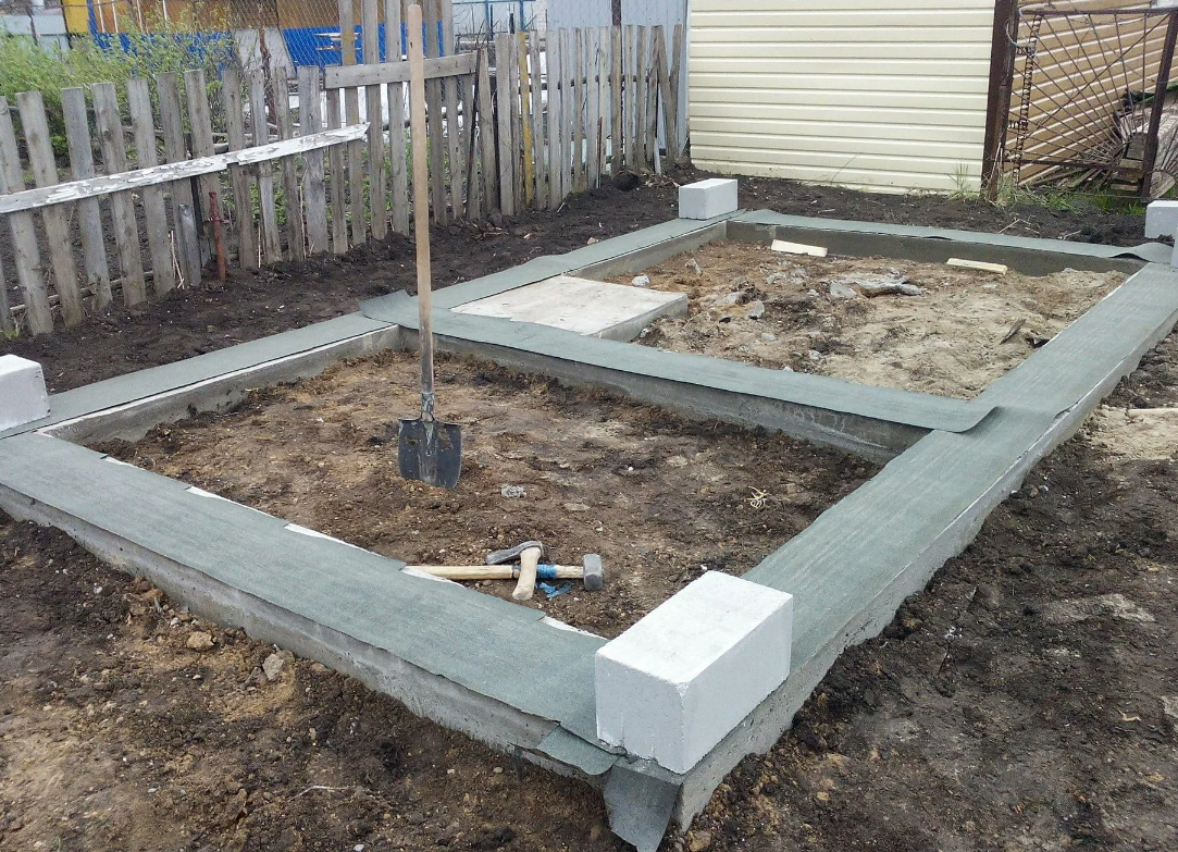 Фундамент для бани своими руками