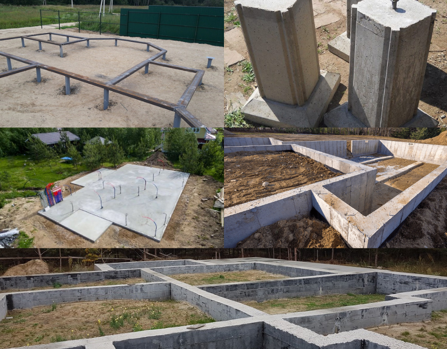 Виды фундаментов